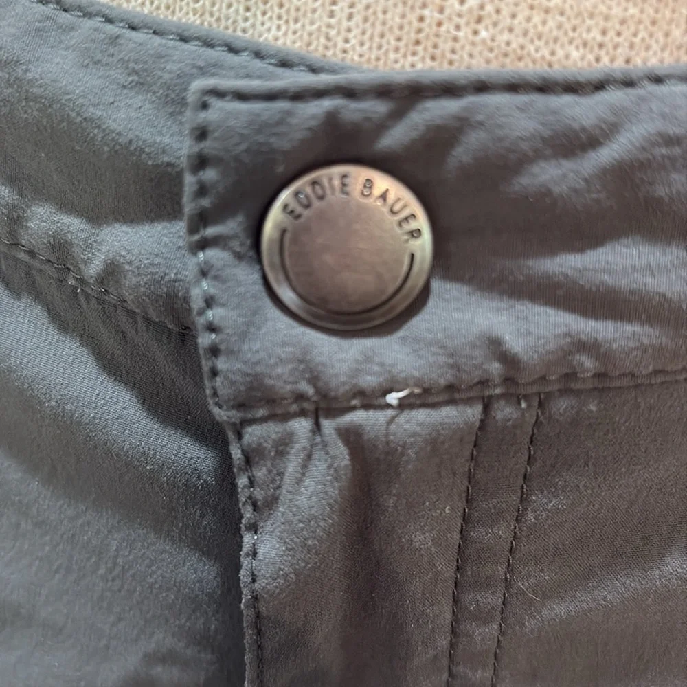 Eddie Bauer sz 14 nylon grey crop hiking, camping, outdoor pants